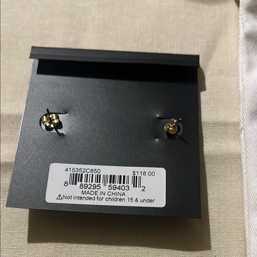 ❤️🆕❤️ Coach Heart Stone Drop Earrings, Red & Gold - Picture 9 of 12